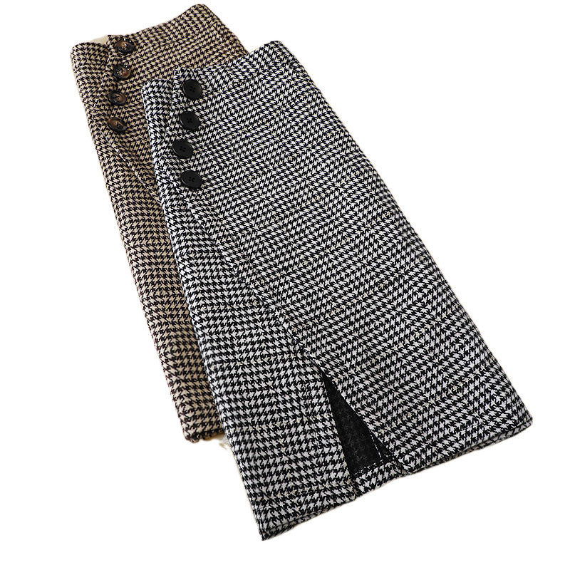 Design Houndstooth Midi Skirt