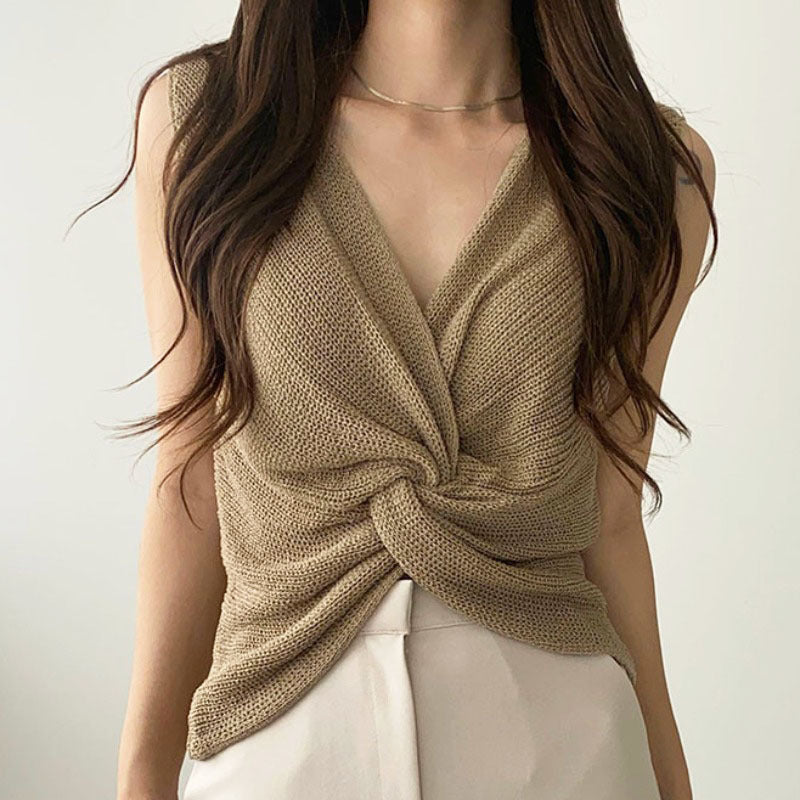 Women's Sleeveless Vest Sweater Top