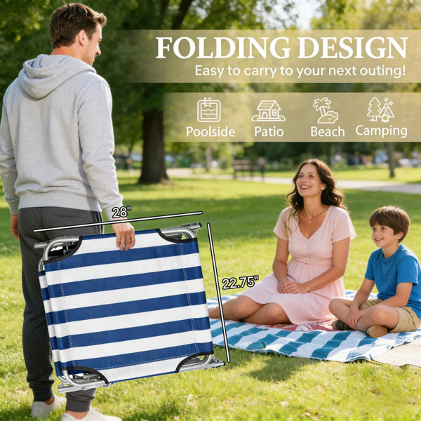 Folding Chaise Lounge Pool Chairs