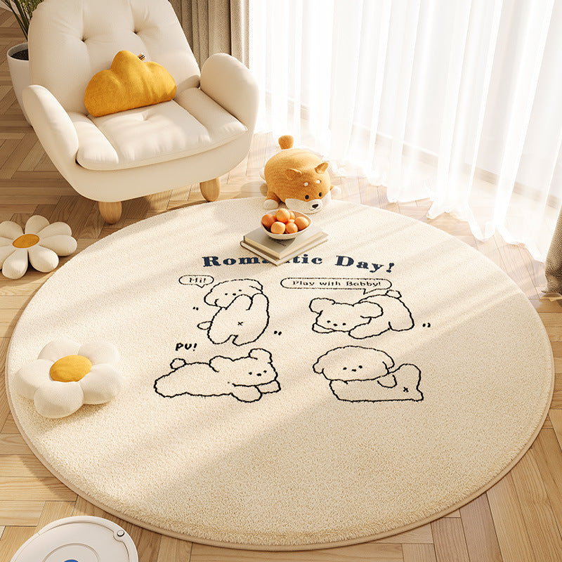 Home Anti Slip Cartoon Animal Cashmere Carpet