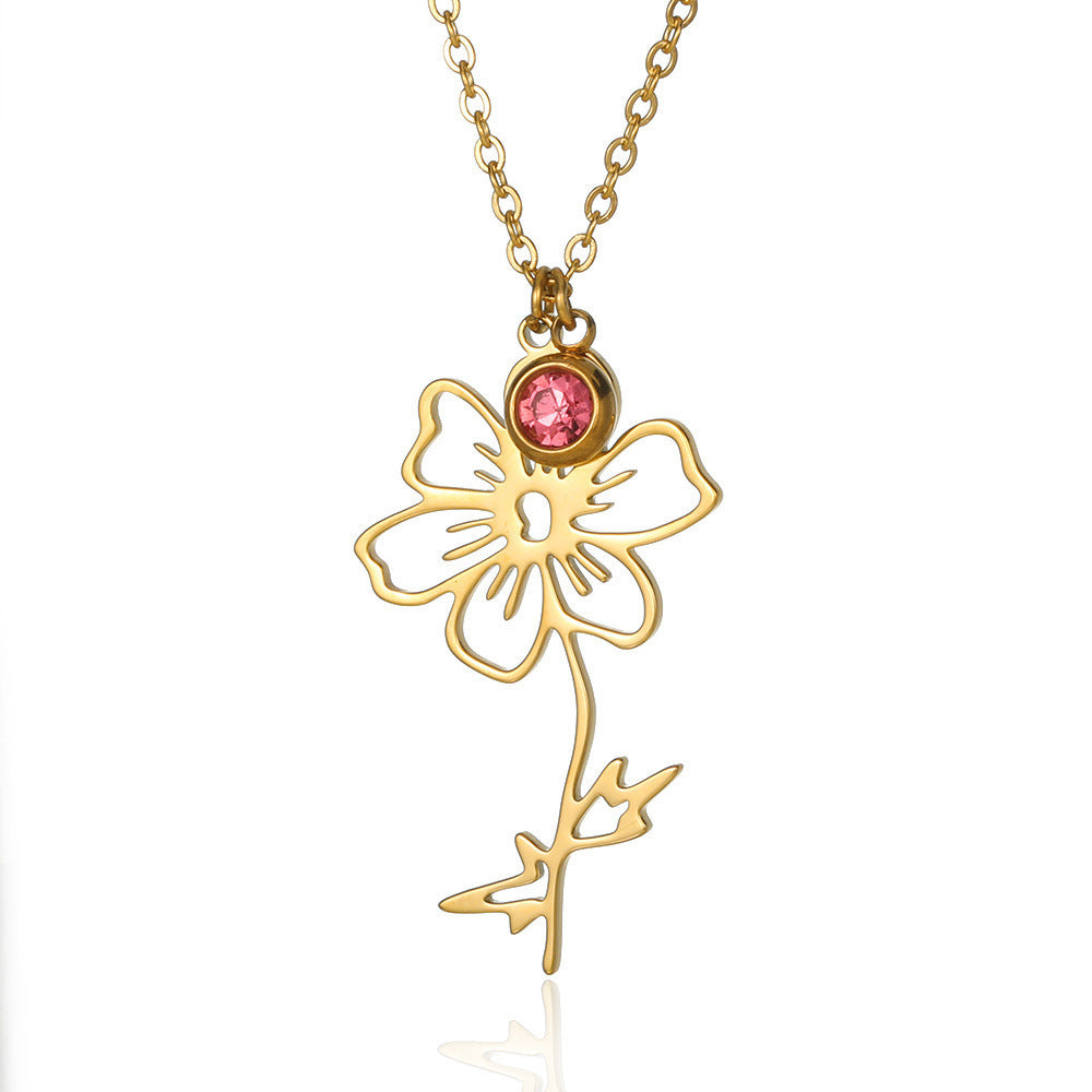 Birthday Flower Necklace