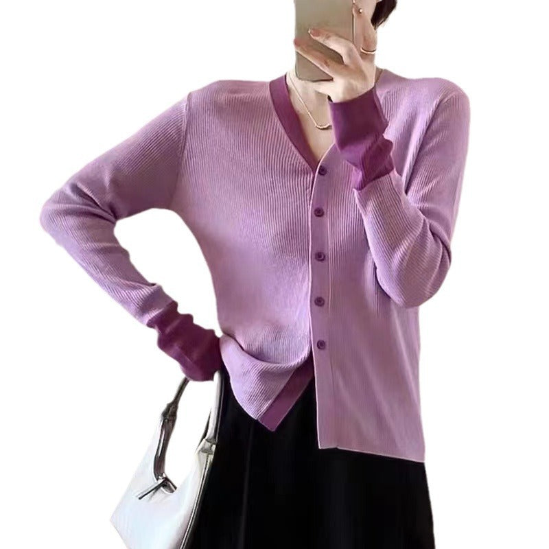 Wool Sweater Cardigan Temperament Long Sleeve Coat