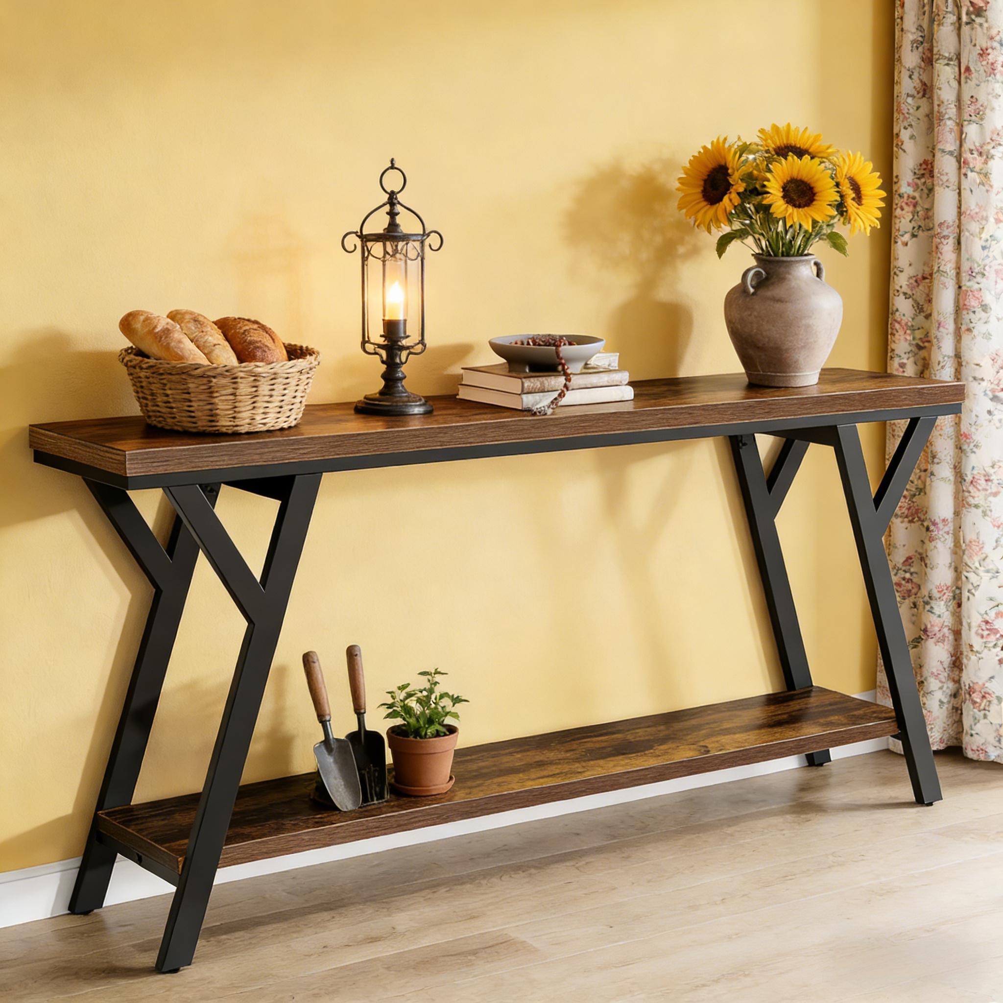 Couch Table,2-Tier Console Table,Sofa Table Couch