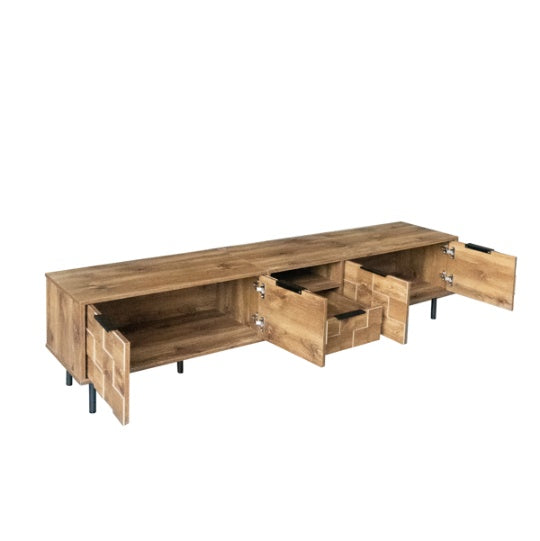 78 TV Stand For 85 75 65 Inch TV, TV Consoles For Living Room, Entertainment Center Wood TV Media With Storage