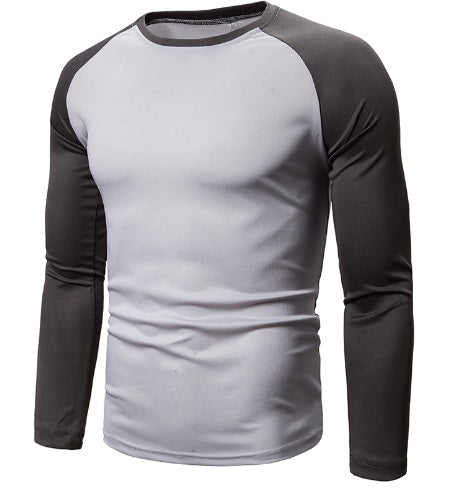 Men's Casual Long Sleeve Round Neck Skin Care T-Shirt