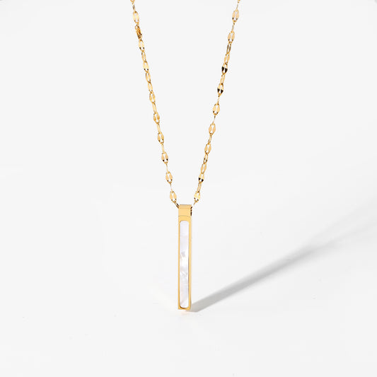 Stainless Steel 14K Gold Natural Necklace