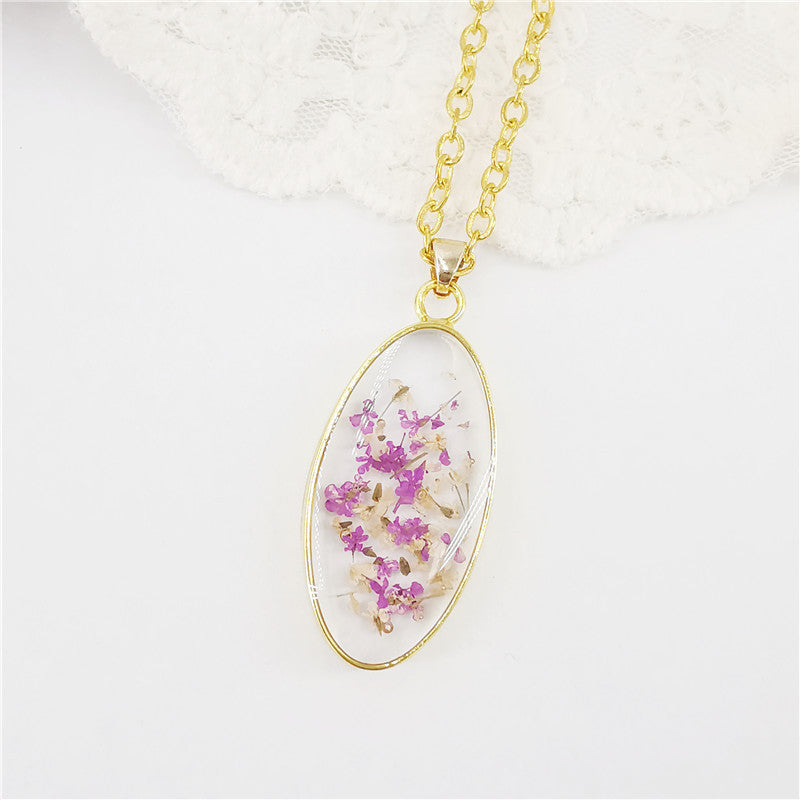 Real Dried Flower Necklace