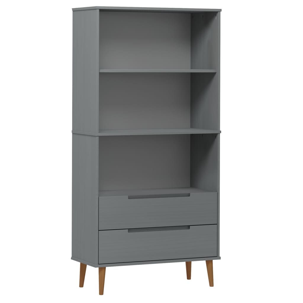 bookshelf MOLDE 85x35x170.5 cm solid pine wood