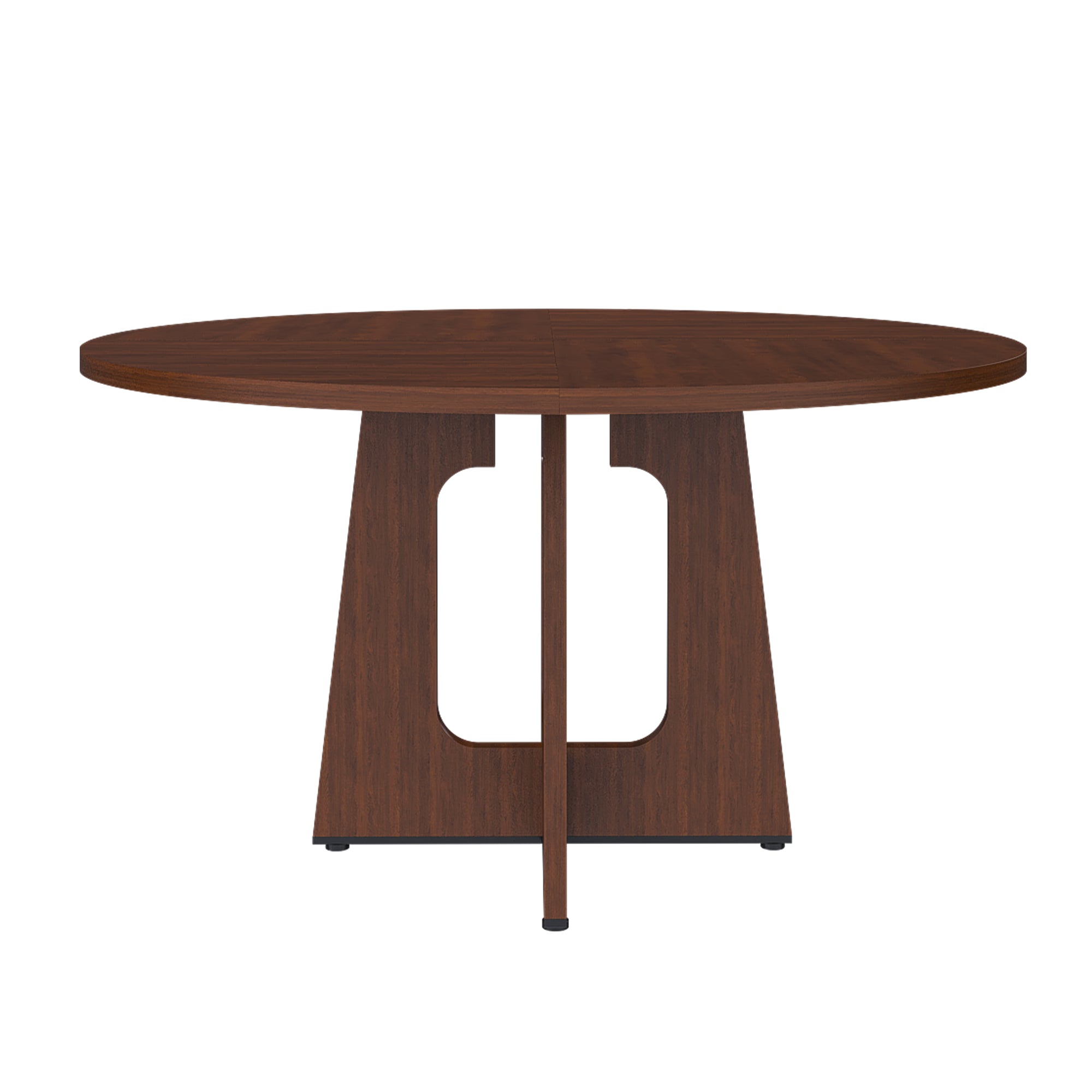 Round Dining Table For 4 - 47 Inch Farmhouse Kitchen Table  MDF Circle Table With Wood Grain Finish  300lb Weight Capacity  Easy Assembly For Dining Room  Kitchen  Living Room - Spiced Round Table