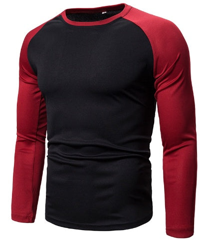 Men's Casual Long Sleeve Round Neck Skin Care T-Shirt