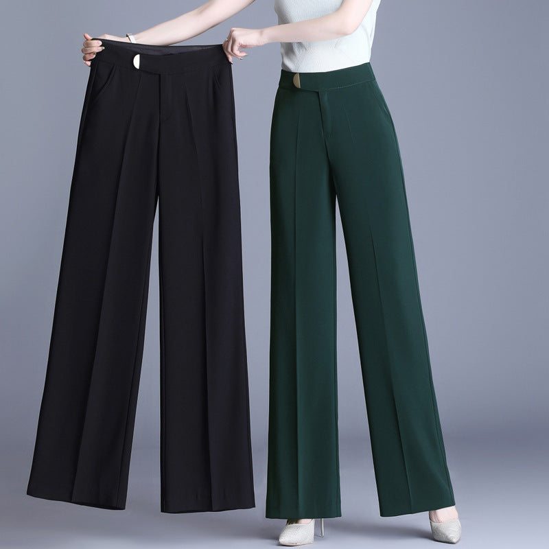 High Waist Drape And Thin Loose Loose Casual Straight Leg Mopping Trousers