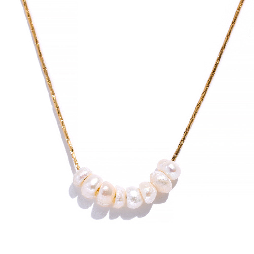 Lady Retro Temperament Natural Pearl Necklace