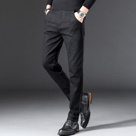 Casual Pants Men's Fall Winter Stretch Slim Fit Pants