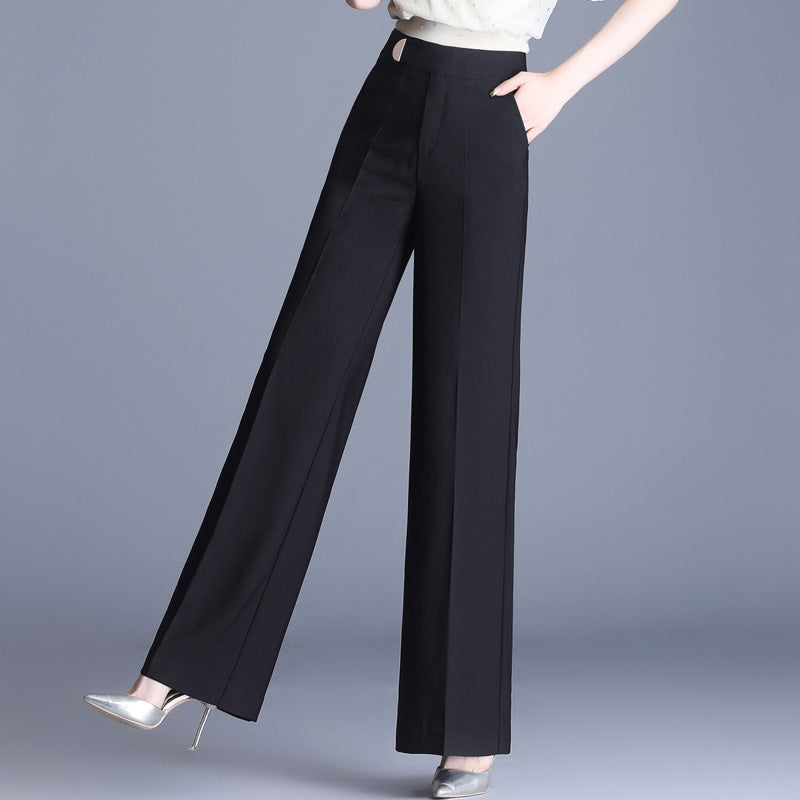 High Waist Drape And Thin Loose Loose Casual Straight Leg Mopping Trousers