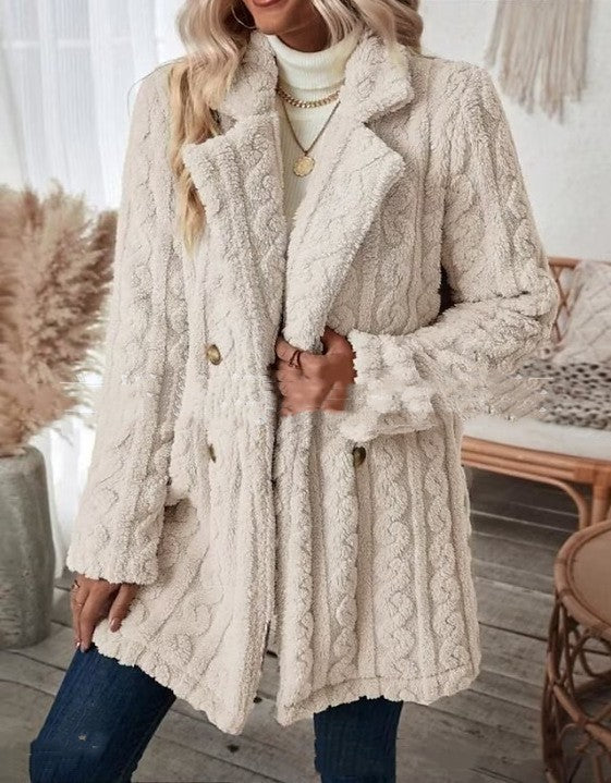 Women's Button Long Sleeve Coat