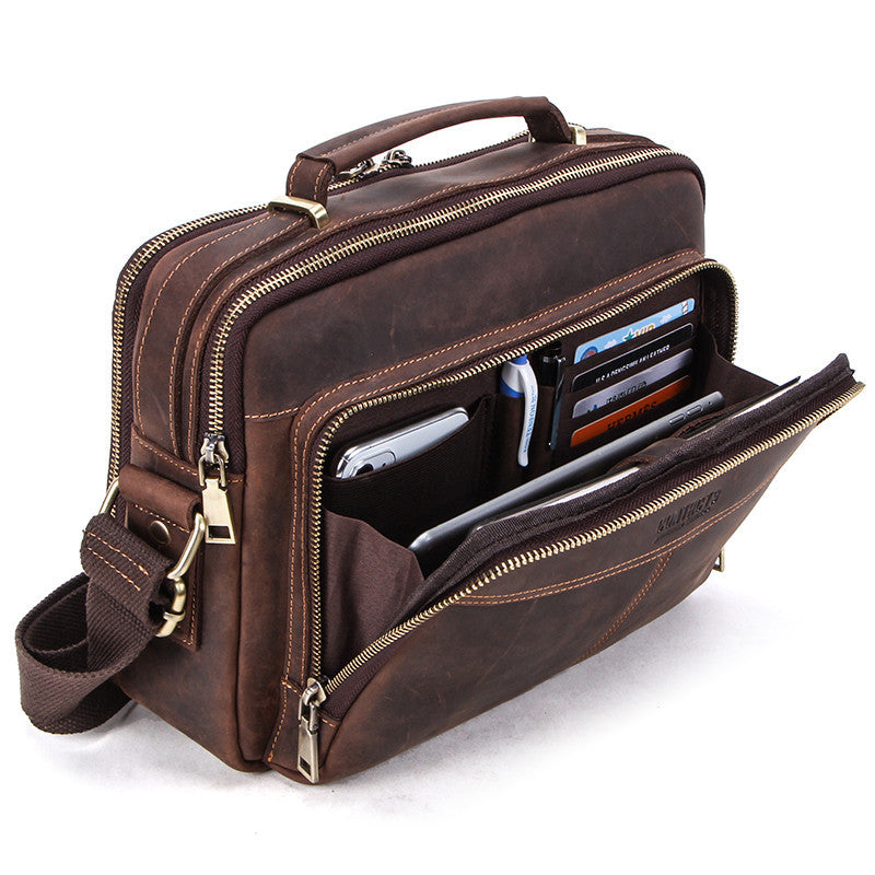 Multifunctional leather men's bag