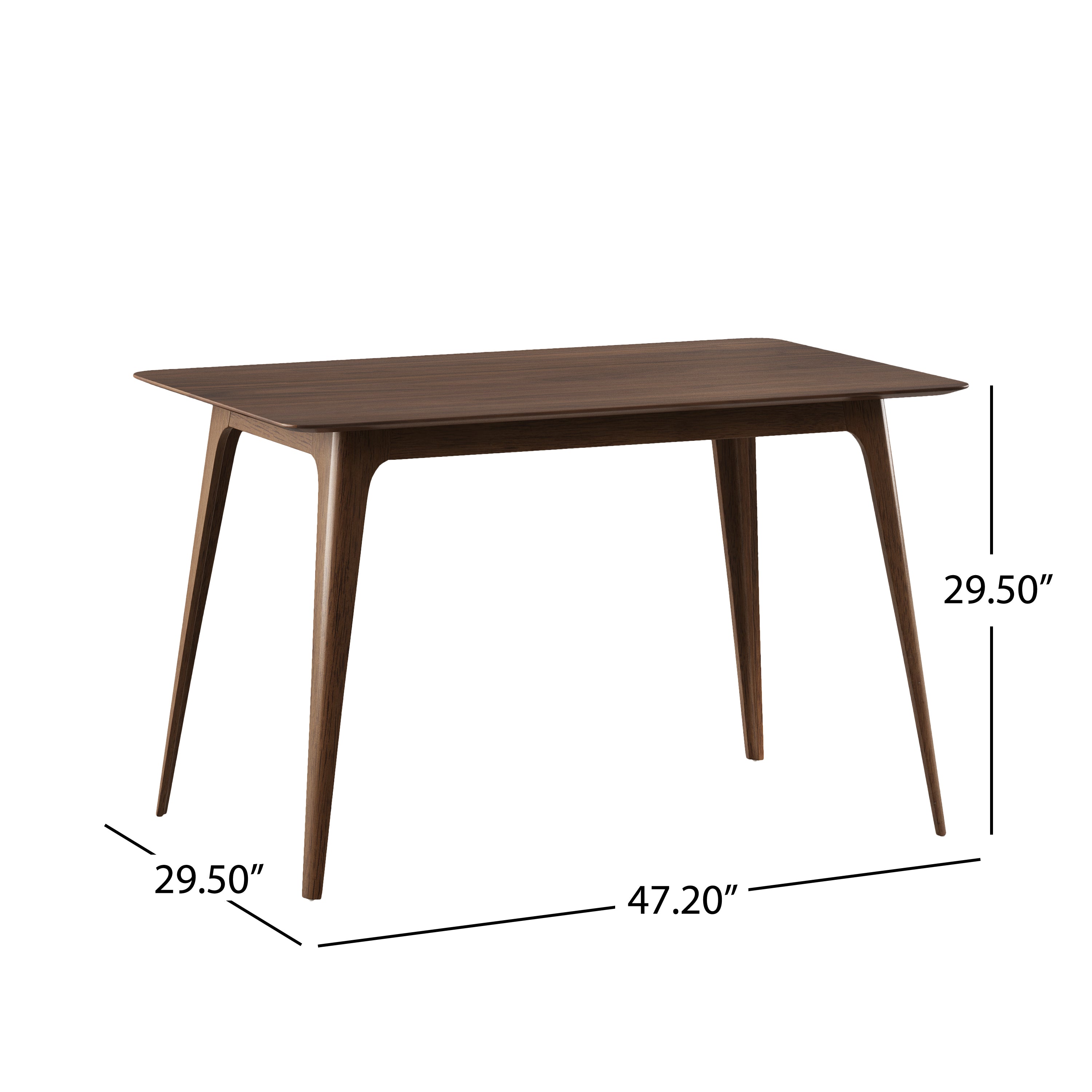 5-Piece Dining Set 1 Table 4 Chairs, Rubberwood Frame, Faux Wood Tabletop, Retro - Elegant For Kitchen & Family Dining, Walnut-Light Gray