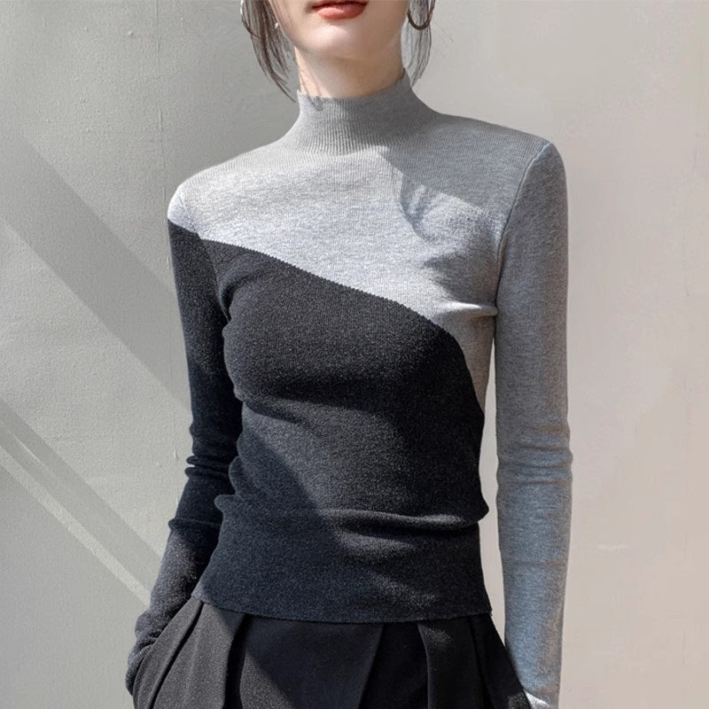 Half Turtleneck Women's Sweater Slim Fit Inner Wear Color Matching