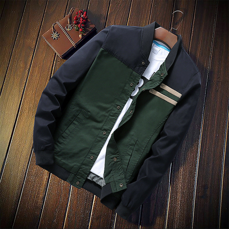 Baseball collar casual men's jacket