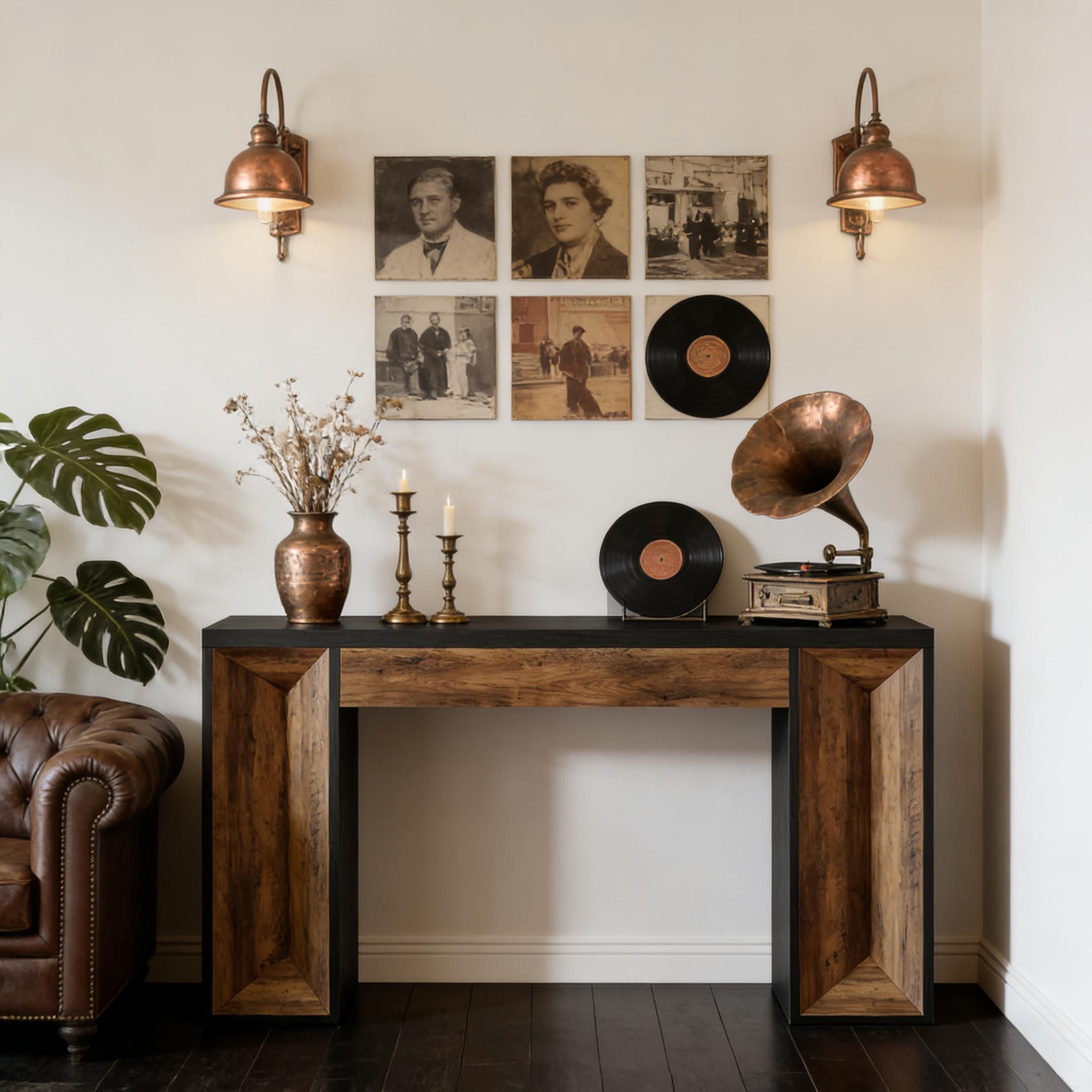 Dual-Tone Design Console Table,Sofa Table,Modern Entryway Table