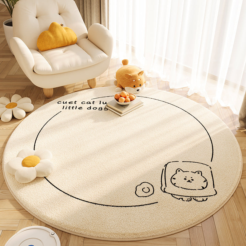 Home Anti Slip Cartoon Animal Cashmere Carpet