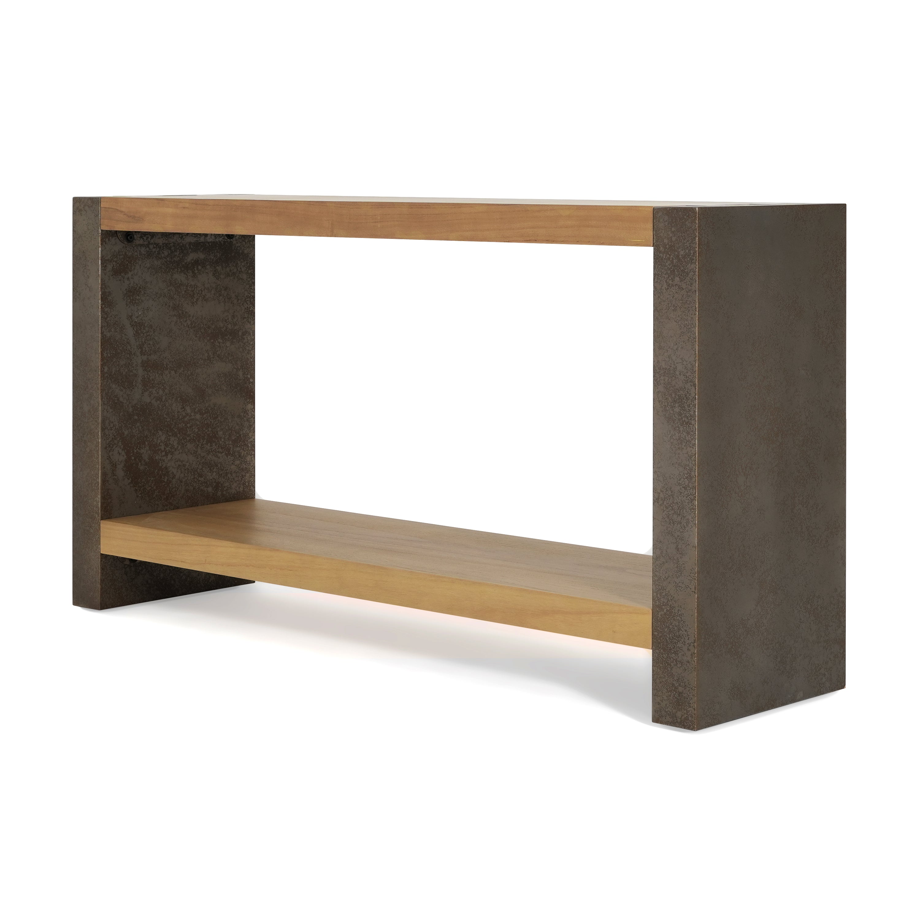 Mirod Vintage Industrial Console Table With Dovetail Joinery And Distressed Wood Veneer Finish