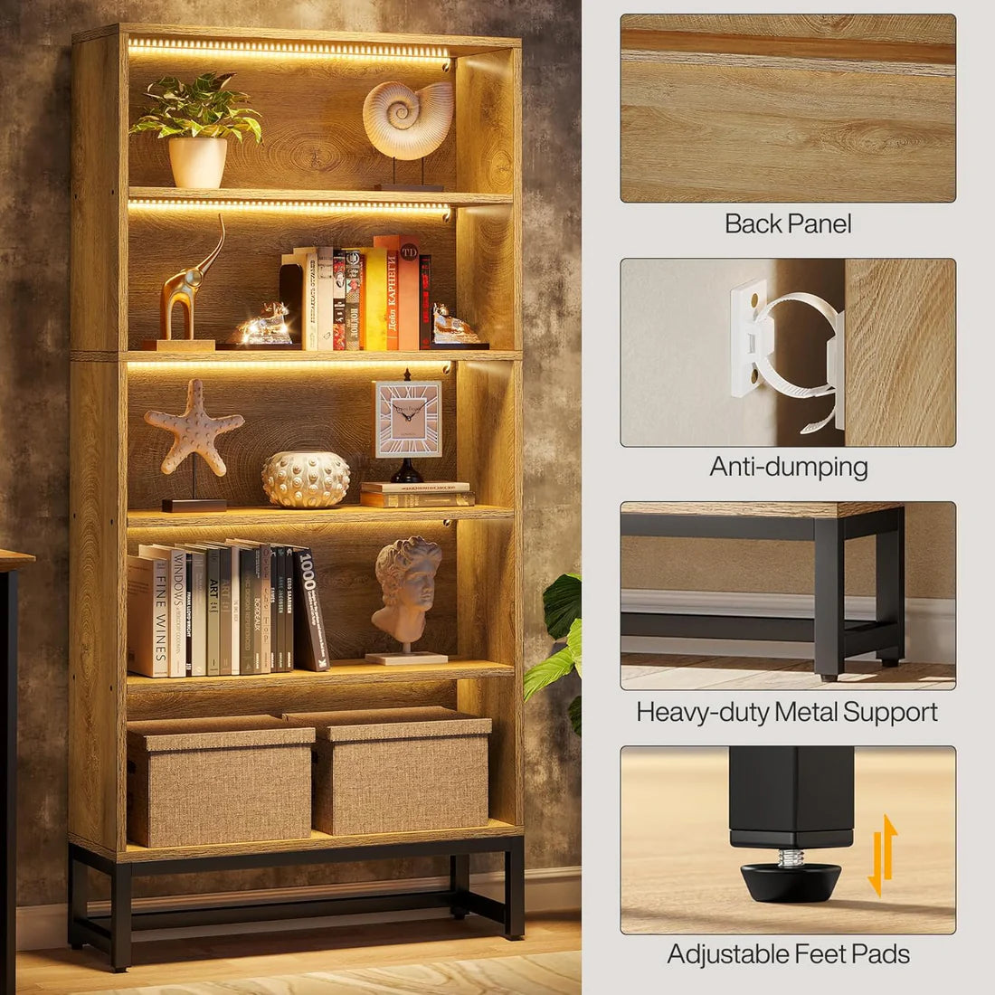 Spacious Display Organizer,Bookshelf