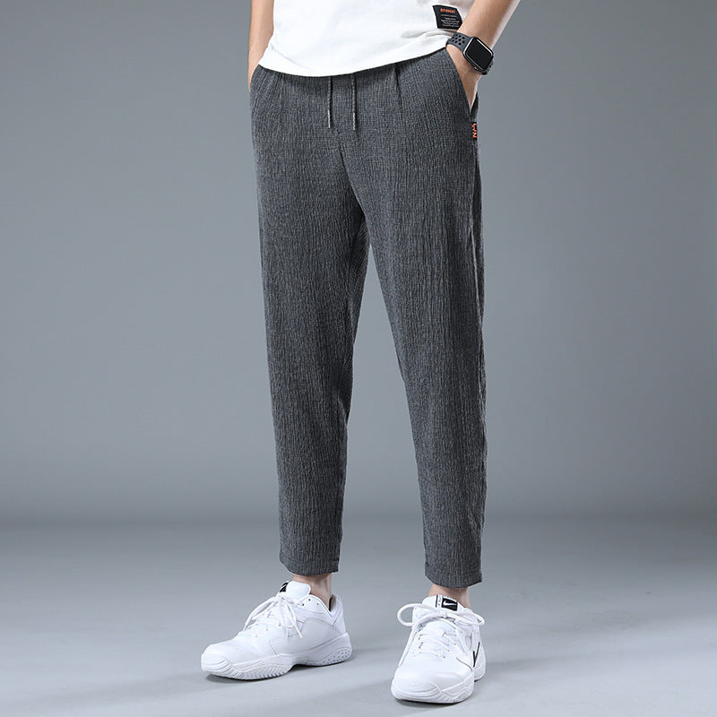 Ice Silk Trend Loose Cotton And Linen Casual Pants