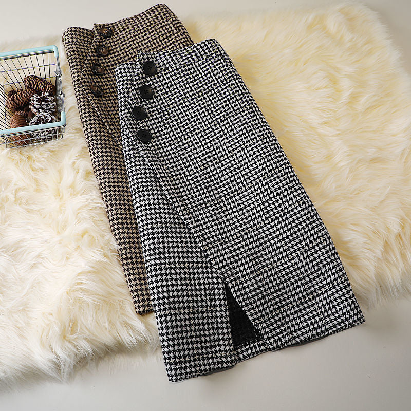 Design Houndstooth Midi Skirt