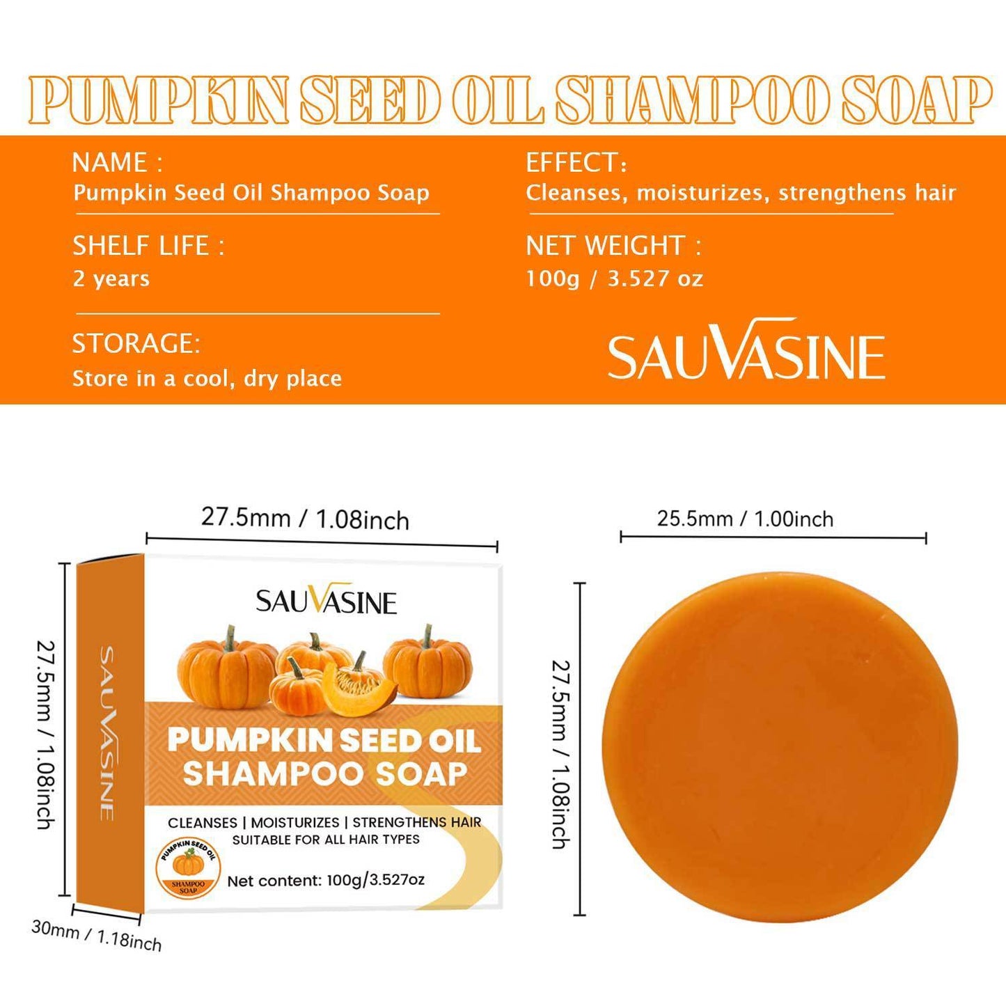 Pumpkin Seed Oil Shampoo Soap