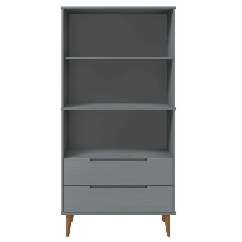 bookshelf MOLDE 85x35x170.5 cm solid pine wood
