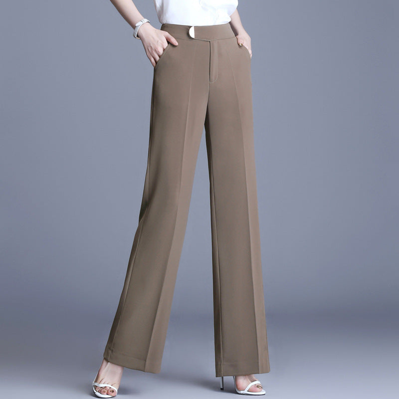 High Waist Drape And Thin Loose Loose Casual Straight Leg Mopping Trousers