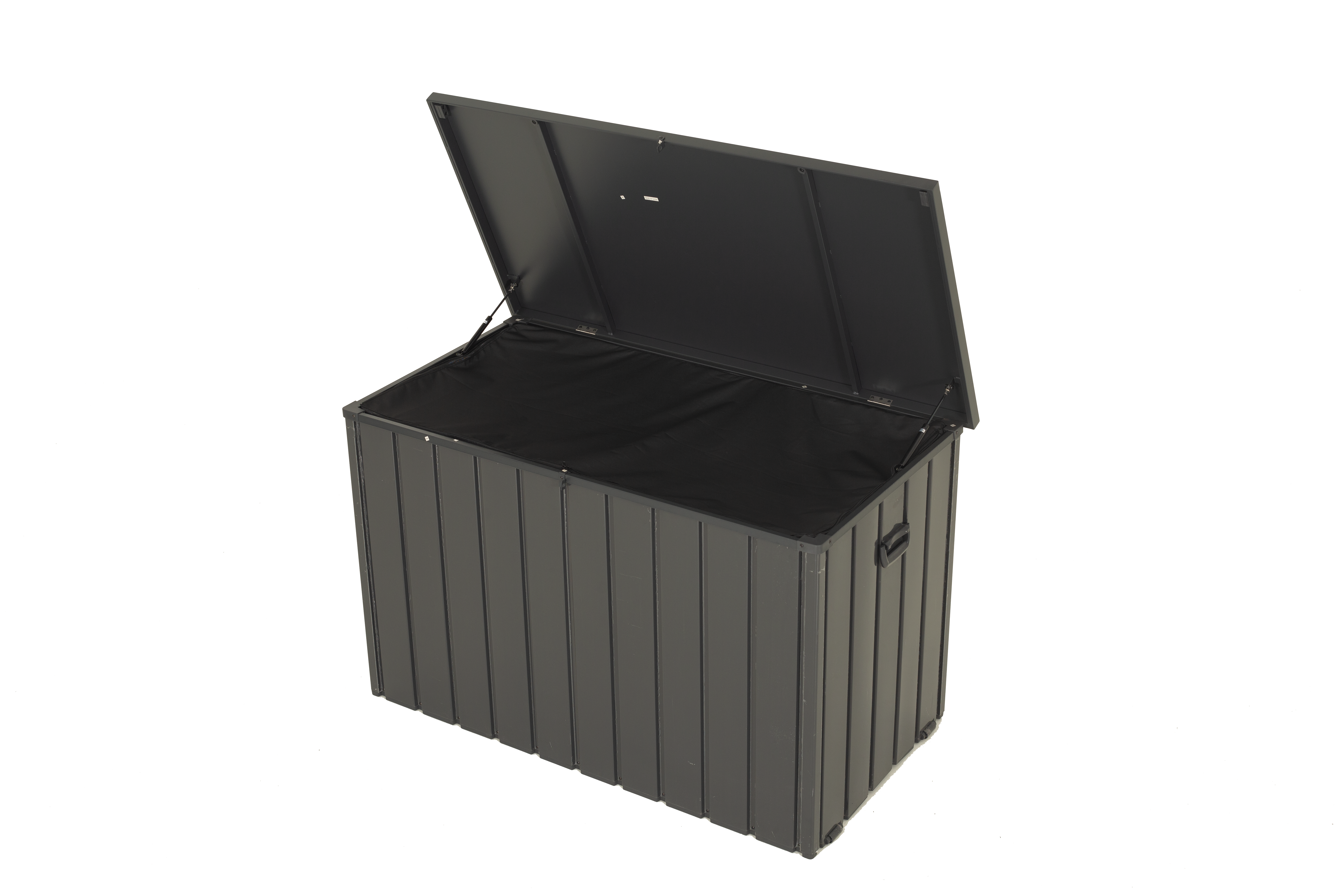 Outdoor Storage Box, 200 Gallon Metal Deck Box Built-in A Oxford Fabric Storage Bag, Lockable & Waterproof Outside Patio Storage Box - Gray