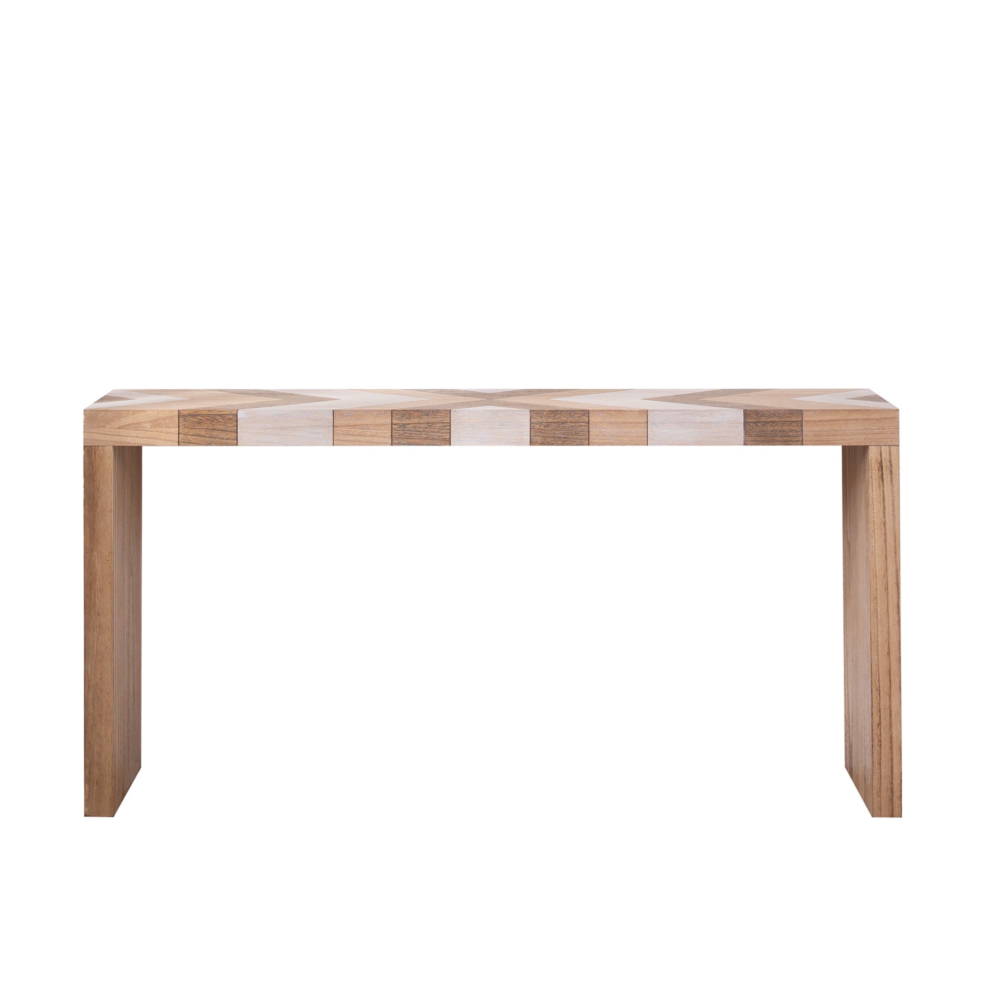 Modern Console Table, 62  Long Entryway Table With Chevron Patterned Top, Manufactured Wood Sofa Table For Hallway, Living Room, Or Office
