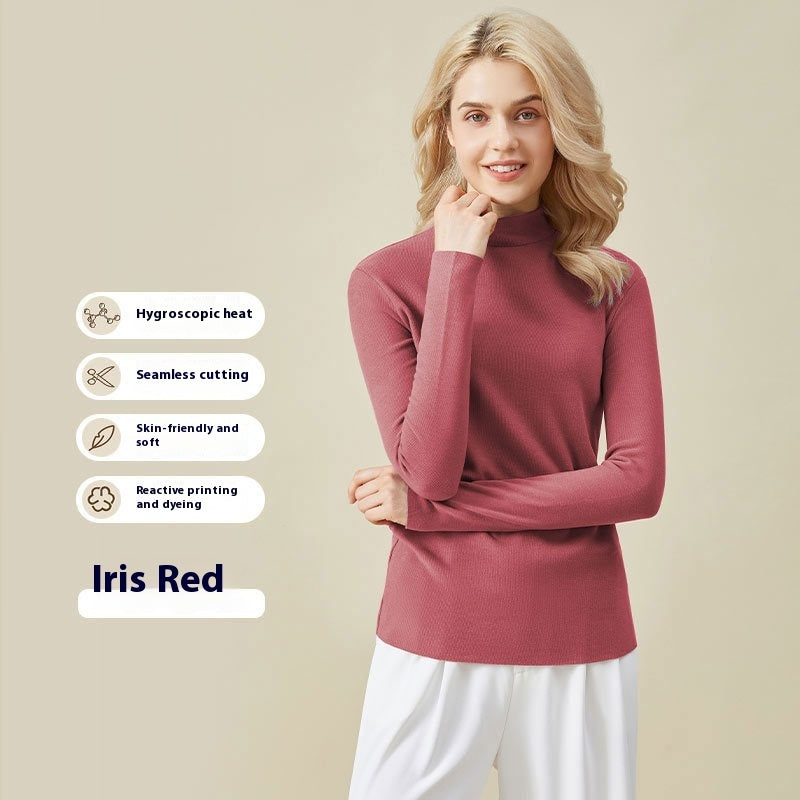 Hyaluronic Acid Half Collar Top Heating Inner Long-sleeved