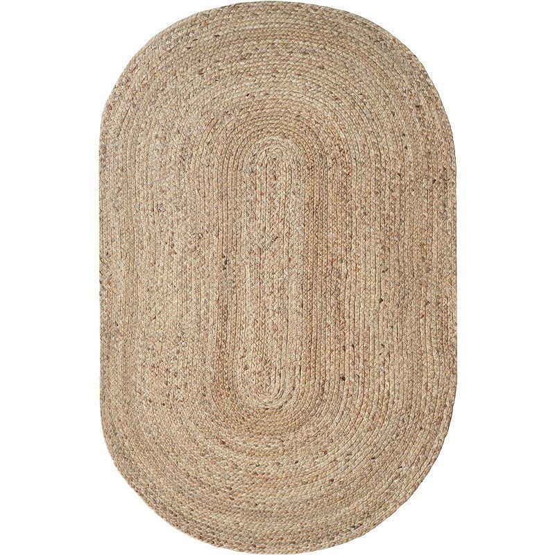 Water Reed Hand-woven Straw Oval Carpet