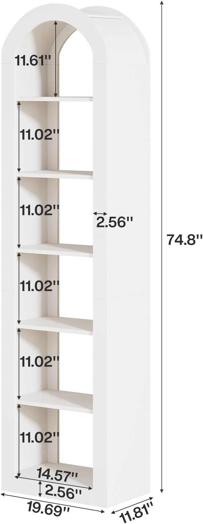 Open Display Shelf,Arched Bookshelf,Bookcase