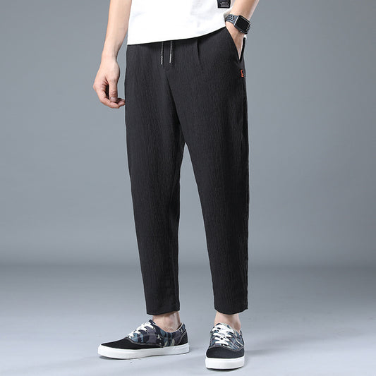 Ice Silk Trend Loose Cotton And Linen Casual Pants