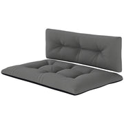 2 Seater Pallet Cushions Outdoor 3.9 Thick Replacement Cushions - Tufted Design For Garden, Patio, Black