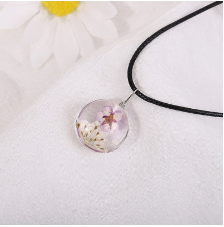 Dried Flower Starry Necklace