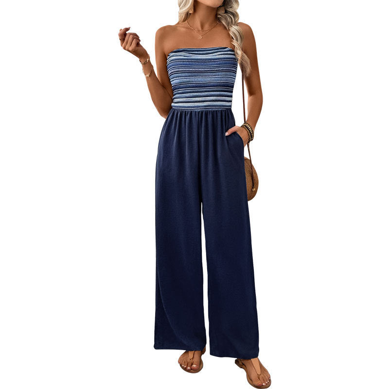 European And American Leisure Simple Jumpsuit