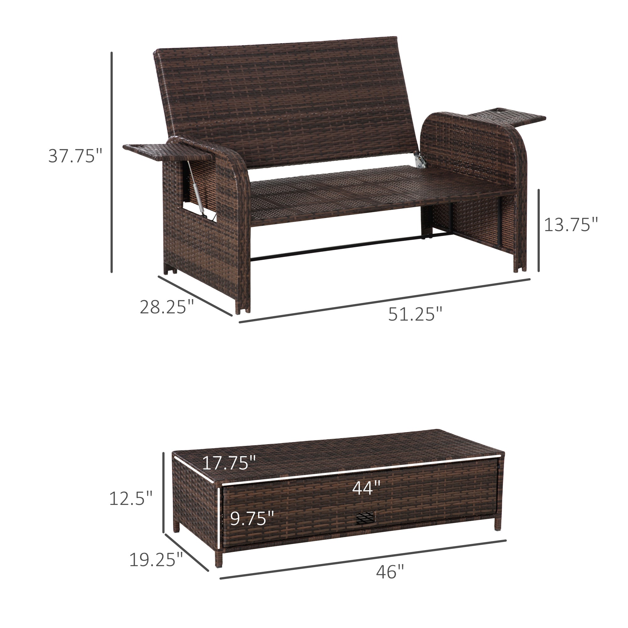 Patio Daybed with Cushions