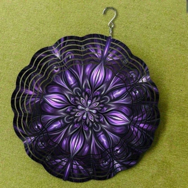CIFbuy 4-in-1 Solar Wind Spinner For Garden Patio Yard Balcony Outdoor Decor (TikTok, Temu Pick-up Service)