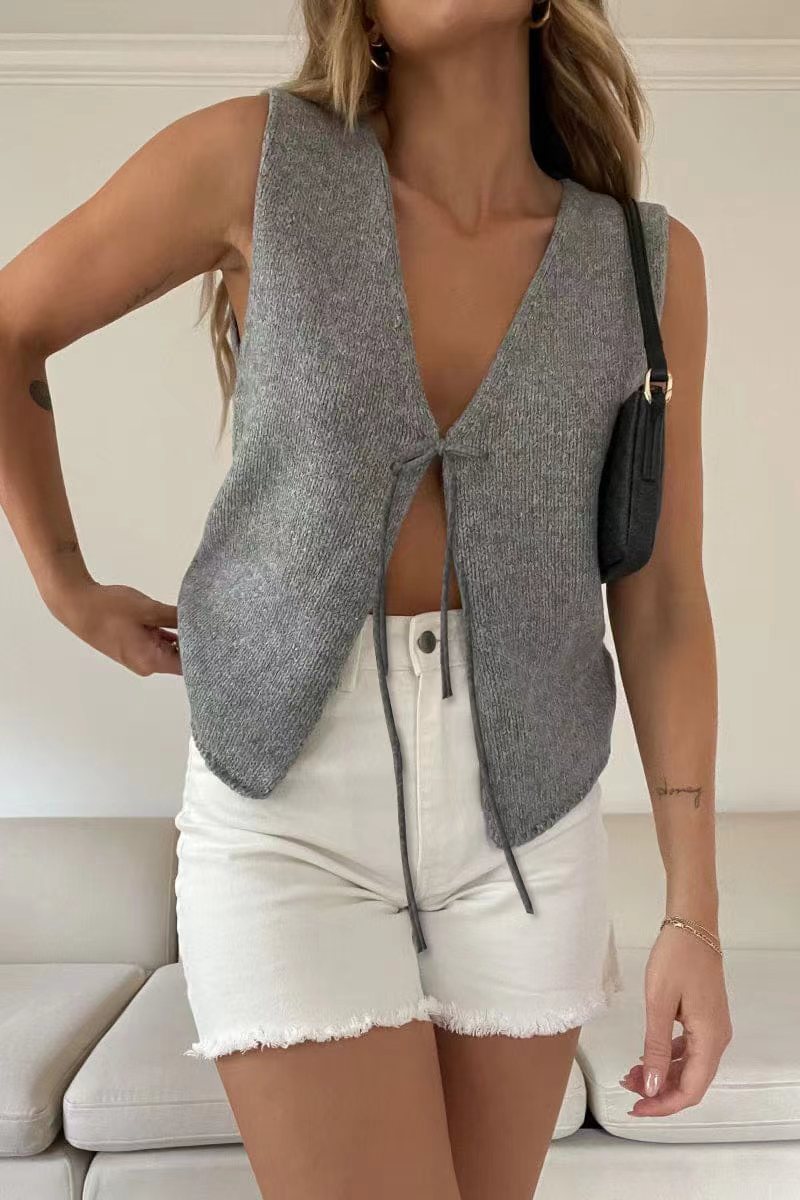 Fashionable And Comfortable Rope Wool Vest