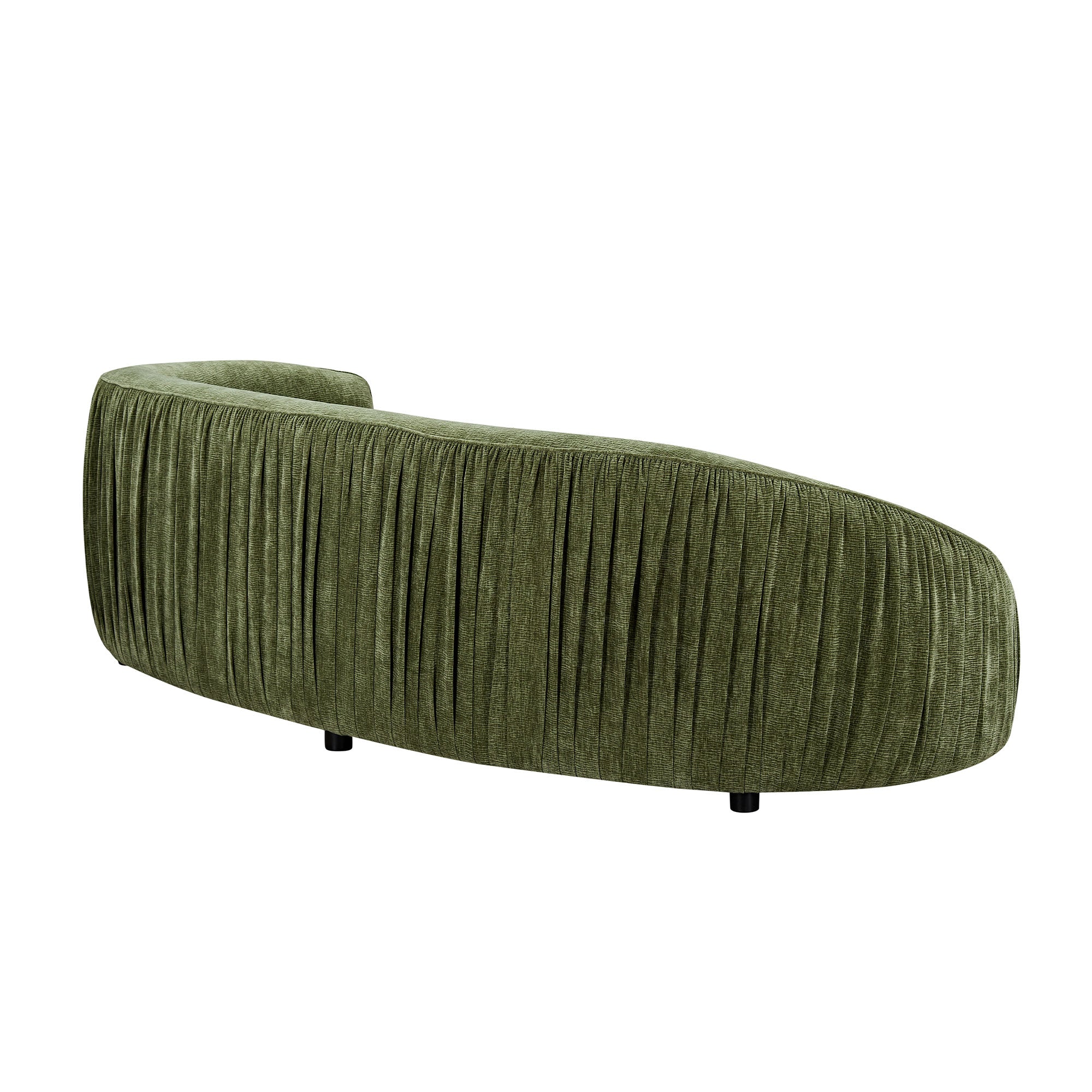 92.13 Inch Modern Design Curved Shaped Sofa Couch For Living Room,Upholstered Fabric 4-Seat Sofa No Need To Assembly Couch For Apartment,Green