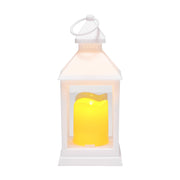12 Pcs Decorative Candle Lantern, LED Electric Flameless Candle, Plastic LED Holder With Glass, Wall Hanging Indoor Porch Lanterns For Wedding Table Party Farmhouse Indoor Decor, White