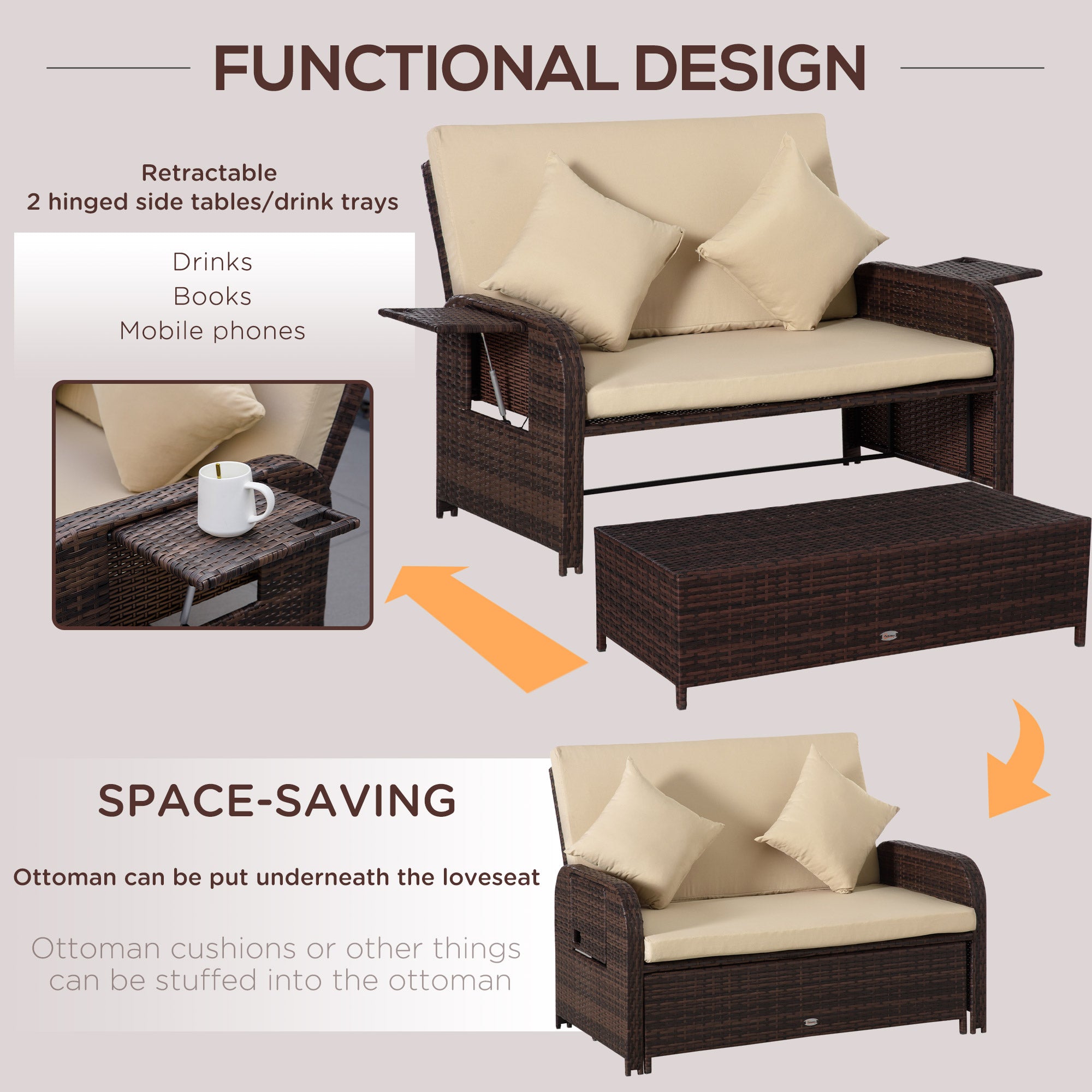 Patio Daybed with Cushions