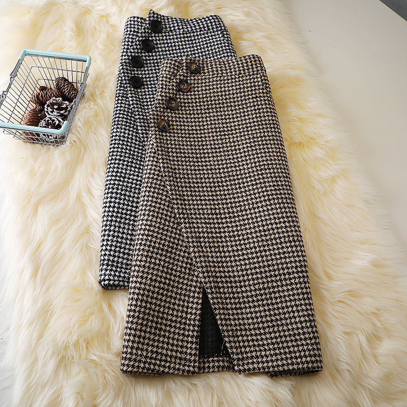 Design Houndstooth Midi Skirt