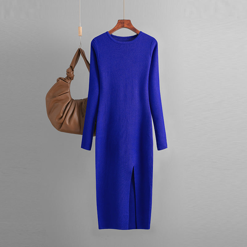 Slim Fit Inner Wear Long Sleeve Skinny Knit Dress