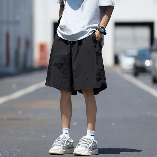 Men's Summer Thin Large Pocket Japanese Magazine Style Wear Fifth Pants